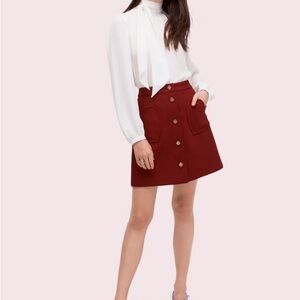 Kate Spade Button Up Skirt with Heart Pocket